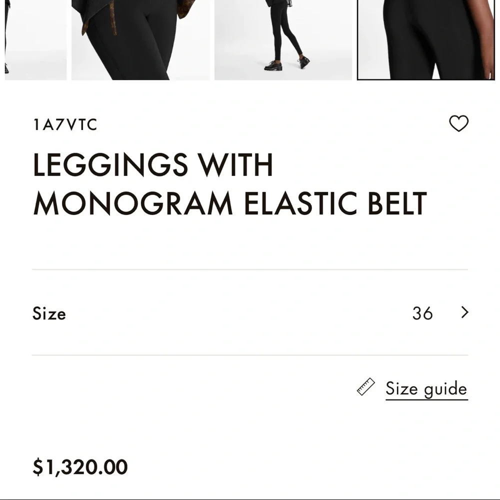 LOUIS VUITTON RED LEGGINGS SIZE 36 - Picture 10 of 12